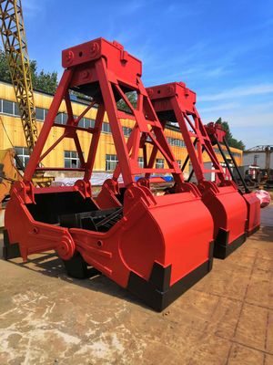 Q235B Steel Four Rope Mechanical Grab Bucket Untuk Derek 0,5-10 m³ Volume