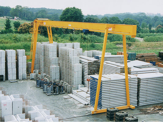 10 Ton Euro Style Single Girder Gantry Crane Pendant Control ISO M5 Duty