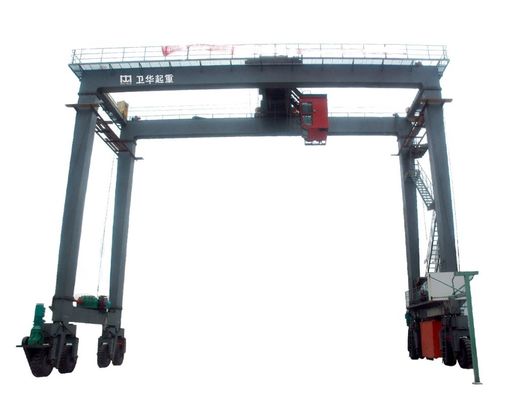 Quayside Launching Pelabuhan Container Harbour Crane Menggunakan Mobile RTG 50 Ton