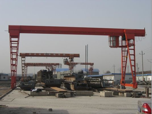 Efisiensi Tinggi 10t Mobile Single Girder Goliath Crane A5 Quay Gantry Crane