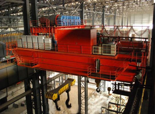 32 Ton Foundry Overhead Eot Crane Double Beam Steel Mill Crane Kontrol Kabin