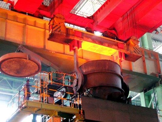 Pabrik Metalurgi Double Girder Steel Mill Overhead Cranes Untuk Ladle 25 Ton