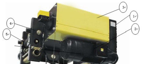 CE ISO A5 5 Ton Single Girder Eot Crane Dengan Lift Hoist Elektrik Headroom Rendah