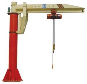Mengangkat Tinggi 2000 ~ 6000mm Kolom Mounted Jib Crane A3 - A6 Berdiri Bebas
