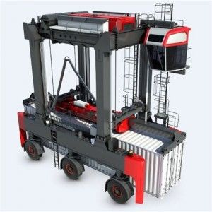 Straddle Carrier Hydraulic Gantry Crane RTG Container Crane 6-30m Mengangkat
