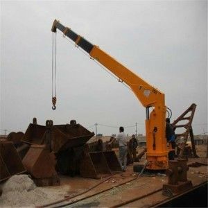 Cargo Ship Hydraulic Telescopic Boom Marine Crane Boat Deck Crane 0.5 ~ 20 Ton