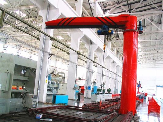 2 Ton Electric Hoist Jib Crane ringan untuk workstation mudah digunakan menghemat waktu