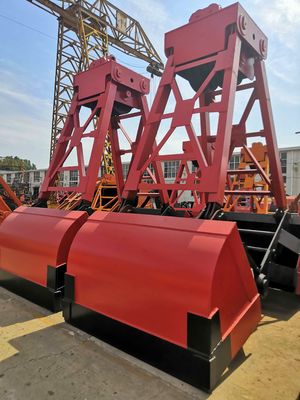 Q235B Steel Four Rope Mechanical Grab Bucket Untuk Derek 0,5-10 m³ Volume