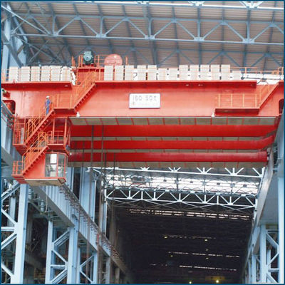 Silent 50 Ton Overhead Steel Plant Crane Efisiensi Tinggi 10m ~ 20m Tinggi Angkat