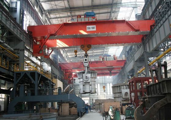 Heavy Duty 120 T Industri Metalurgi Casting Double Girder Bridge Crane