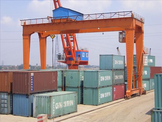 45ton 65ton Derek Gantri Ban Karet Otomatis 380v Derek Gantri Lelah Karet