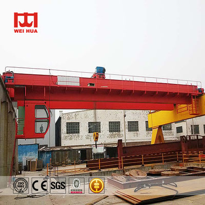 A5-A8 Double Girder 20 Ton Overhead Crane Tipe QD Dengan Trolley Winch Terbuka