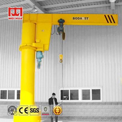 Remote Control Terpasang Lantai Industri Jib Crane 1000 kg Ukuran Sedang