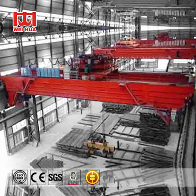 32 Ton QD Double Girder Hooks Overhead Lifting Crane Untuk Tempat Penyimpanan Gudang