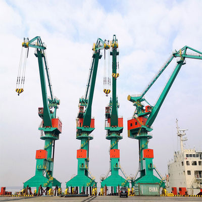 Kontrol Kabin 30ton Harbour Portal Crane Dock Jib Gantry Crane Four Link Type