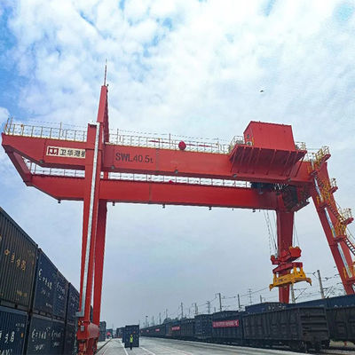 Gantry Crane Terpasang Rel RMG Kontainer Khusus 10 Ton-40 Ton