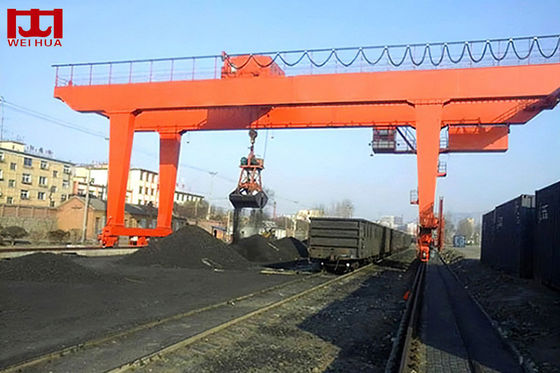 MZ Type Double Girder Goliath Gantry Crane 20 Ton Dengan Grab