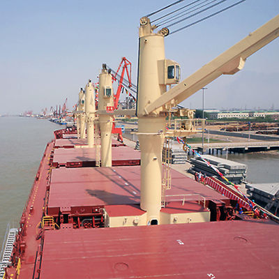 Remote Control Knuckle Boom Marine Deck Crane 10ton Disesuaikan