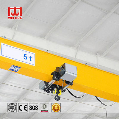 Euro Style 10 Ton - 20 Ton Single Girder Overhead Travelling Crane Untuk Garasi