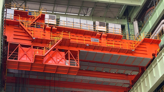Metallurgical Double Girder Bridge Crane 160 Ton Rentang 18m Tinggi Angkat 32m