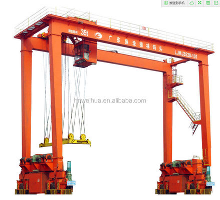 Quayside Launching Pelabuhan Container Harbour Crane Menggunakan Mobile RTG 50 Ton