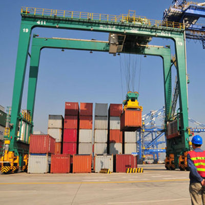 30M Kontainer Rtg Gantry Crane Remote Kontrol Nirkabel